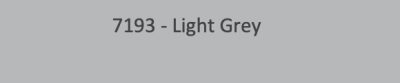 A rectangular color swatch displays uniform light grey labeled 7193 - Light Grey centered on the panel, presented as a paint or fabric sample on a neutral background.
