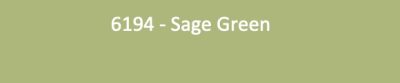 Paint swatch displays centered white text "6194 - Sage Green" against a uniform sage-green rectangular background.